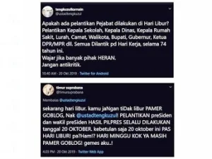 Saat Tengku Zulkarnain Dipatahkan Timur Suprabana Soal Pelantikan Presiden