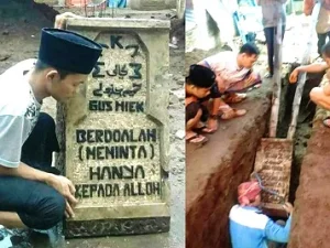 Nisan di Ndalem Gus Miek Ploso Kediri
