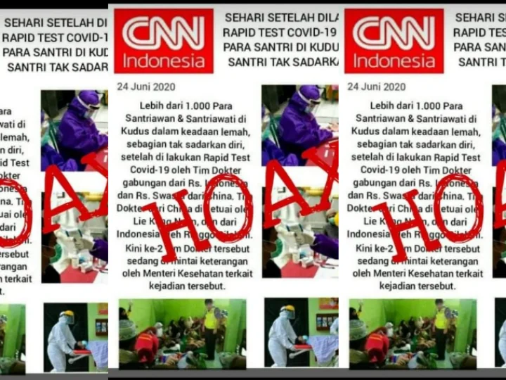 RMI Kudus: Meme di Medsos 1000 Santri Pingsan Usai Jalani Rapid Test, Hoaks!