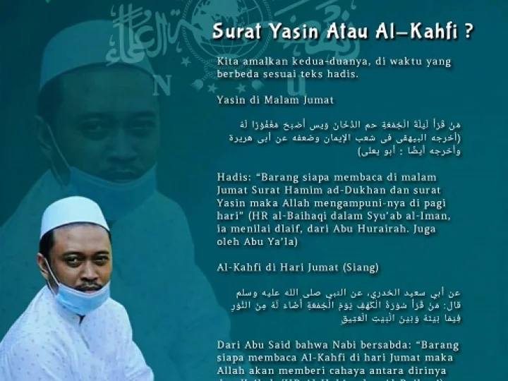 Di Malam Jumat: Baca Surat Yasin Atau Al-Kahfi?