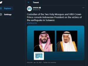 Indonesia Dilanda Bencana, Raja Salman Ucapkan Duka Cita untuk Jokowi