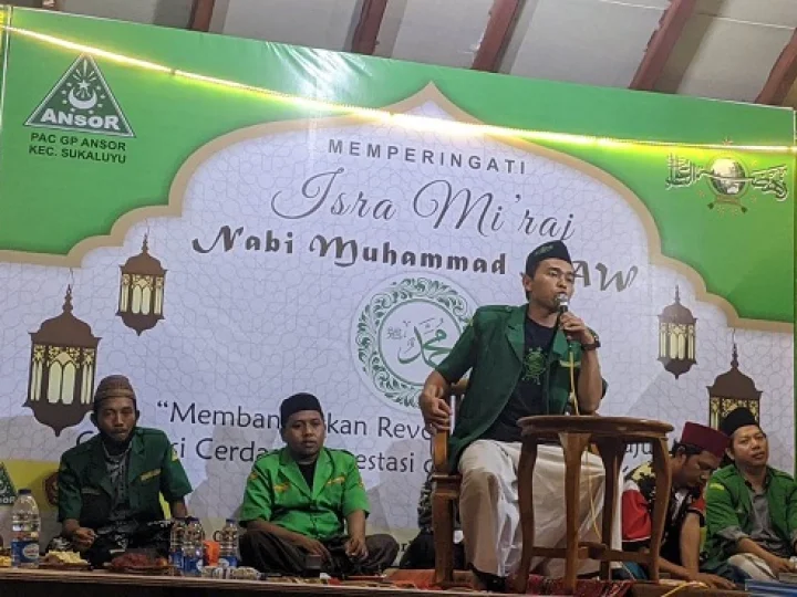 Rawat Tradisi, GP Ansor Sukaluyu Cianjur Peringati Isra' Mi'raj
