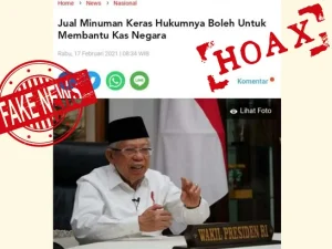 Cek Fakta: Screenshot Viral Soal Kiai Ma’ruf Bolehkan Minuman Keras Ternyata Hoax