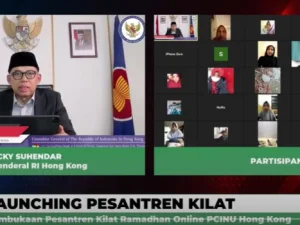 Konjen RI Membuka Pesantren Kilat Online PCINU Hong Kong 
