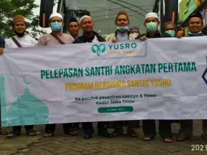 MWC NU Tanggerang dan Yusro Berangkatkan Santri Duafa Yatim dan Piatu ke Pesantren Lirboyo