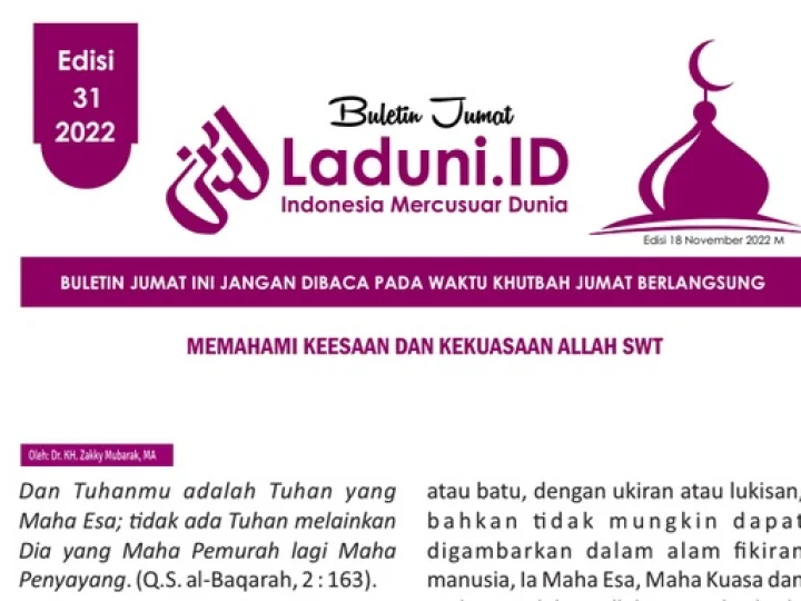 Buletin Jumat Laduni.ID Edisi 31: Memahami Keesaan dan Kekuasaan Allah SWT
