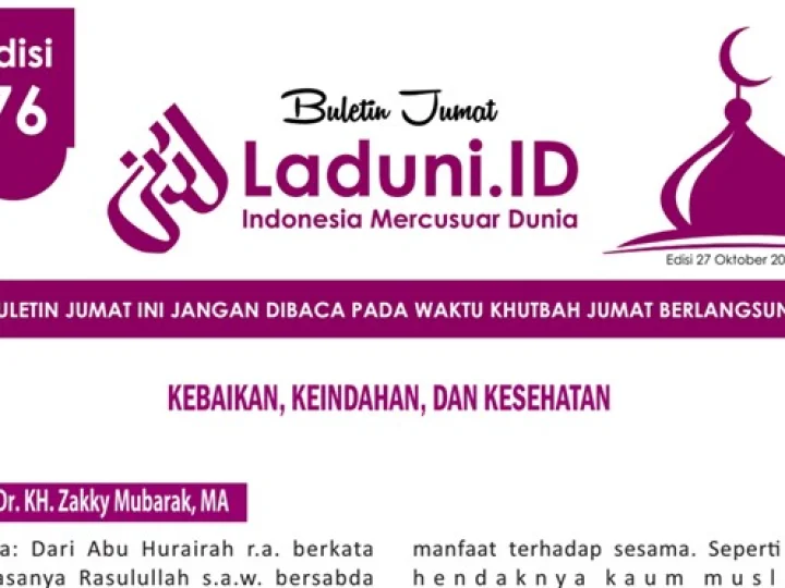Buletin Jumat Laduni.ID Edisi 76: Kebaikan, Keindahan, dan Kesehatan