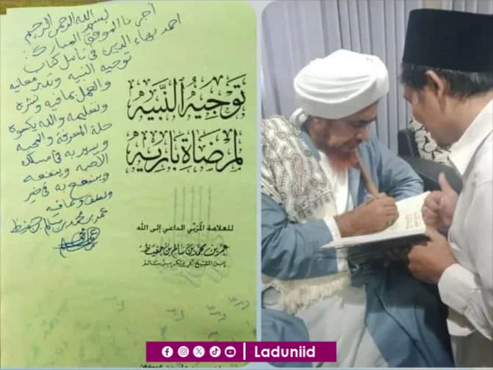 Catatan Ijazah Kitab Taujihun Nabih dari Habib Umar bin Hafidz untuk Gus Baha